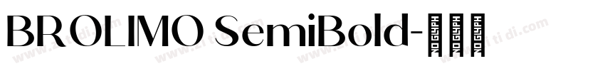 BROLIMO SemiBold字体转换
